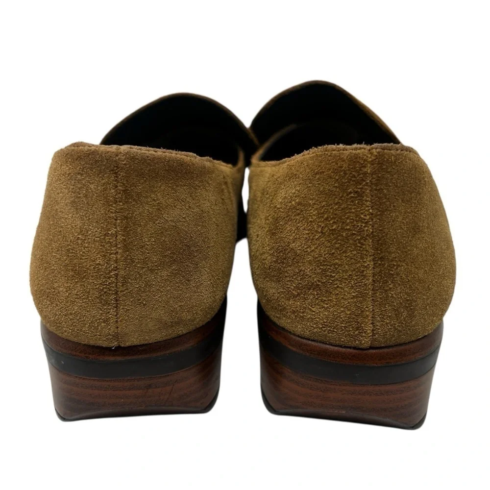 Naot Tan Suede Loafers with Silver Accent